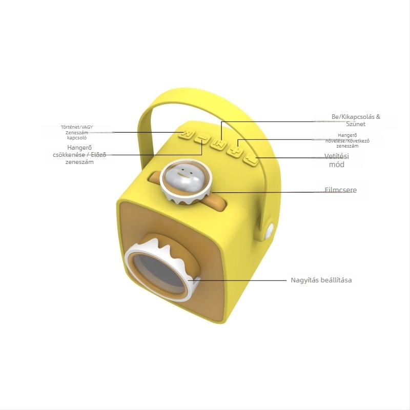 Gyermekek részére készült projektor korai neveléshez, éjszakai társ, 4–8 GB memória, ABS ház, lítium-akkumulátor, 4–6 éveseknek, Budong