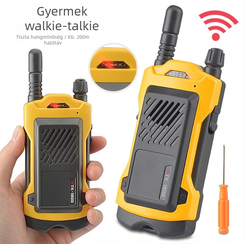 Gyerekeknek szóló interkomos óra távoli szülő–gyerek interakcióval, USB töltés, műanyag tokozású, 4–6 éveseknek