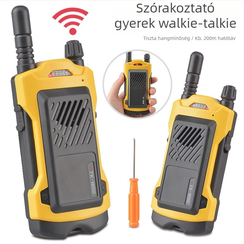 Gyerekeknek szóló interkomos óra távoli szülő–gyerek interakcióval, USB töltés, műanyag tokozású, 4–6 éveseknek