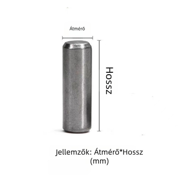 Hengeres pozicionáló csap, Xiongsen, GB/T119 szabvány, 8.8-as anyagminőség, Polírozott felület
