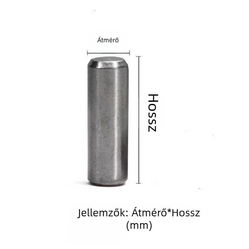 Hengeres pozicionáló csap, Xiongsen, GB/T119 szabvány, 8.8-as anyagminőség, Polírozott felület
