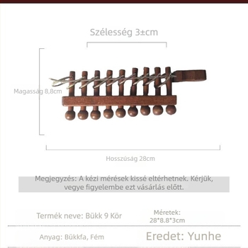 Kilenc gyűrűs fa puzzle a türelem gyakorlásához — Kategória: Kilenc gyűrű; Csomagolás: átlátszó blister; Testreszabás: OEM logó