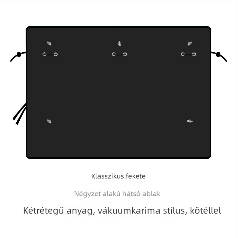 Autóhoz készült árnyékoló függöny babának – elő- és hátsó elválasztóval, vastag átláthatatlan anyag, függesztési típus, általános modell, univerzális illeszkedés