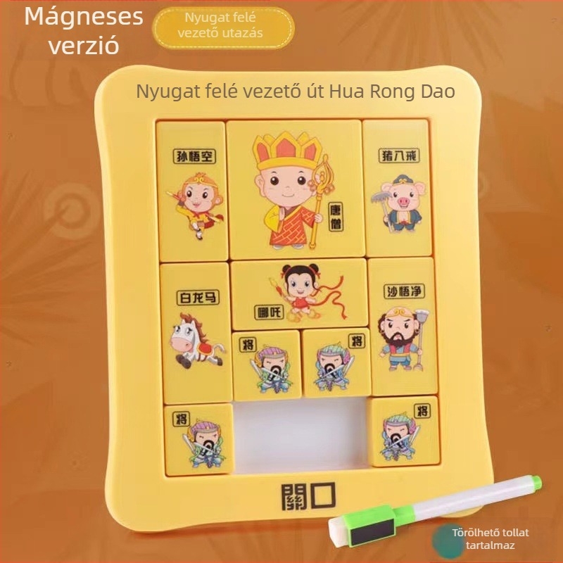 Kongming/Luban Lock mágneses csúszó puzzle gyerekeknek, 7–14 évesek, műanyag, nyitási funkció, DIY/logó testreszabás