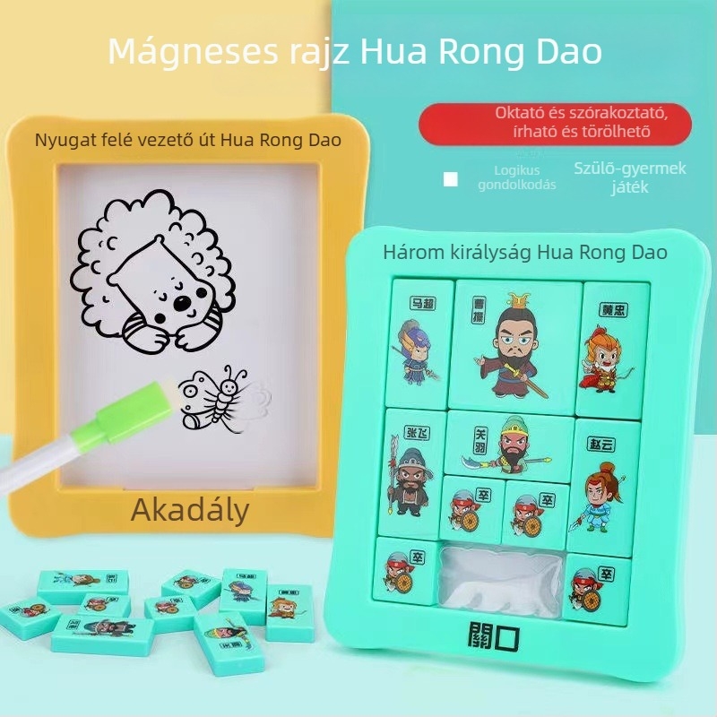 Kongming/Luban Lock mágneses csúszó puzzle gyerekeknek, 7–14 évesek, műanyag, nyitási funkció, DIY/logó testreszabás
