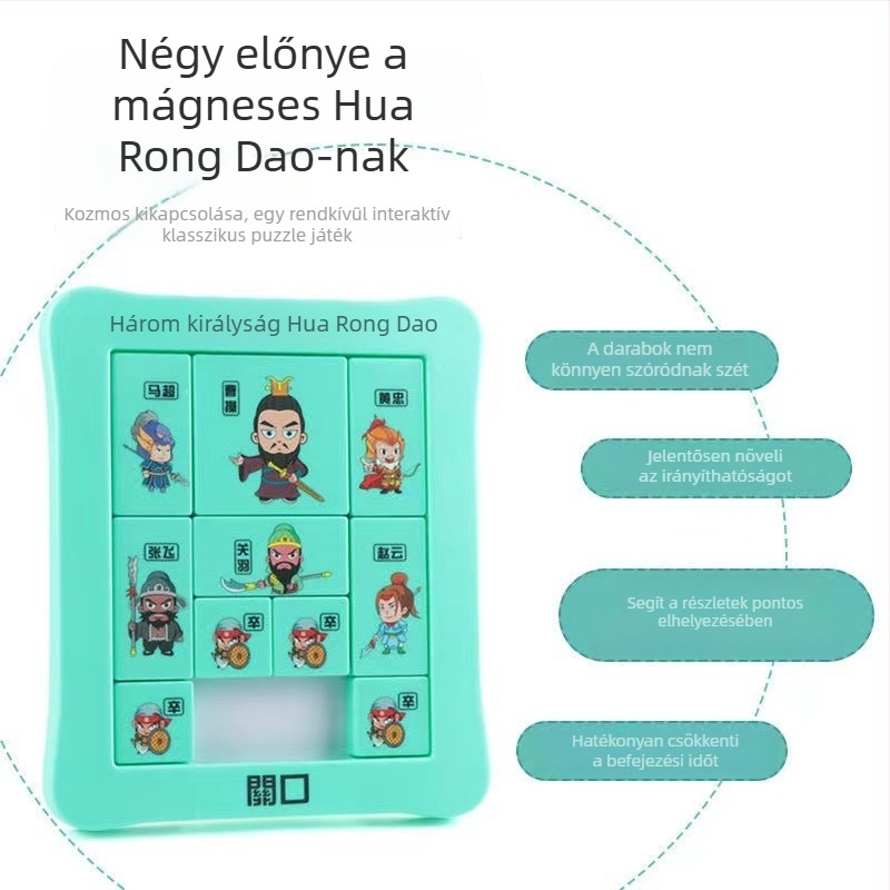 Kongming/Luban Lock mágneses csúszó puzzle gyerekeknek, 7–14 évesek, műanyag, nyitási funkció, DIY/logó testreszabás