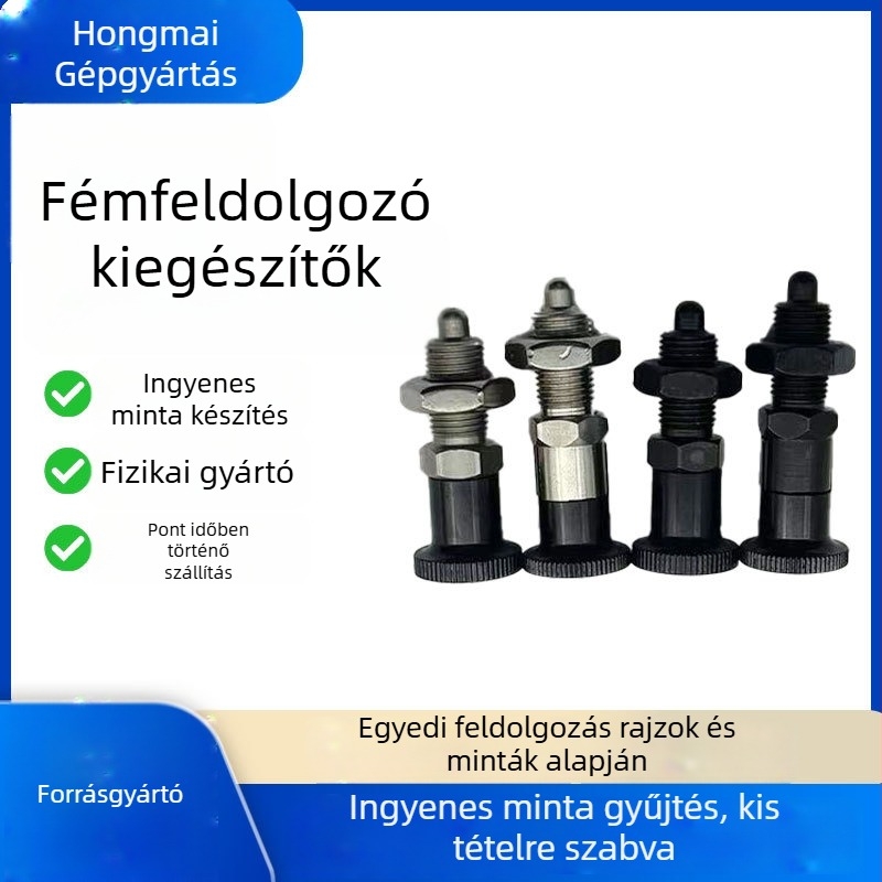 Knob Plunger VCN220 – rozsdamentes acél / szénacél, pozíciós csap finom menet, M10/M20
