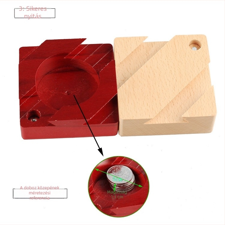 Fából készült Luban Lock puzzle doboz – szabadidős agytornát kínáló játék 7–14 éveseknek, gyűrű- és zármegoldások