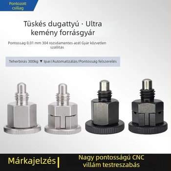 Mini rozsdamentes acél pozicionáló csap, önzáró és visszaállító típus, GB879-86 Nemzeti szabvány, A osztály, Kezeletlen felület