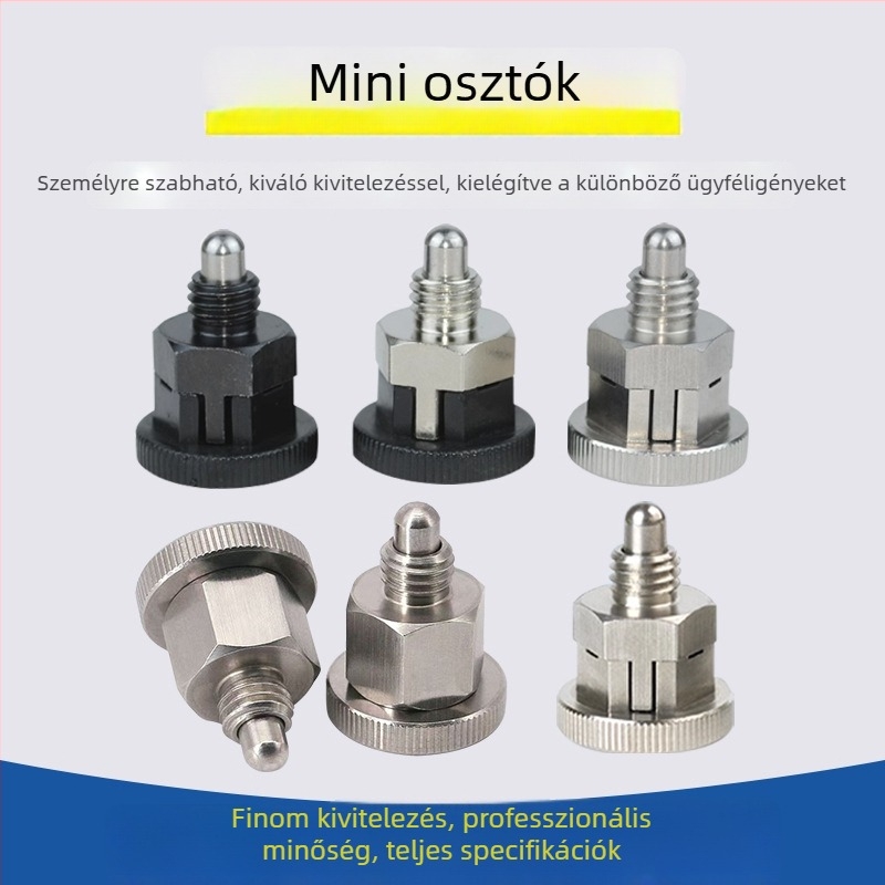 Mini rozsdamentes acél pozicionáló csap, önzáró és visszaállító típus, GB879-86 Nemzeti szabvány, A osztály, Kezeletlen felület