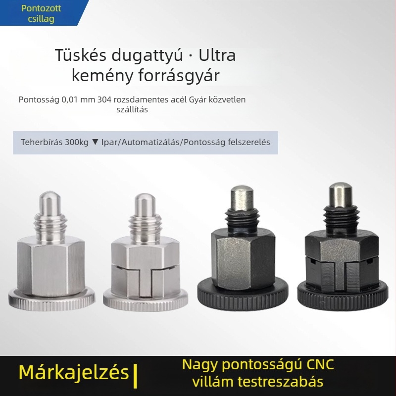 Mini rozsdamentes acél pozicionáló csap, önzáró és visszaállító típus, GB879-86 Nemzeti szabvány, A osztály, Kezeletlen felület