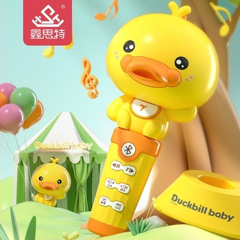 Platypus karakterű gyerekeknek szóló vezeték nélküli Bluetooth mikrofonos játék (újratölthető lítium akkumulátor, ABS ház, interaktív érzelmi fejlesztés, zene és mesélés)