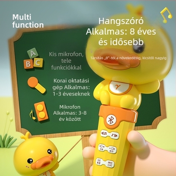 Platypus karakterű gyerekeknek szóló vezeték nélküli Bluetooth mikrofonos játék (újratölthető lítium akkumulátor, ABS ház, interaktív érzelmi fejlesztés, zene és mesélés)
