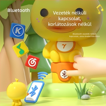 Platypus karakterű gyerekeknek szóló vezeték nélküli Bluetooth mikrofonos játék (újratölthető lítium akkumulátor, ABS ház, interaktív érzelmi fejlesztés, zene és mesélés)