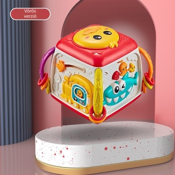 Yanuo Zhicubic Multifunkcionális hexagon alakú dobhár — zene, érintésre reagálás, szülő-gyermek interakció, műanyag, elemmel működik, 0–3 éveseknek
