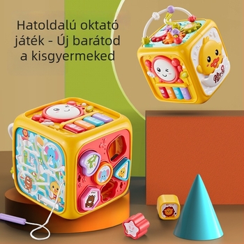 Yanuo Zhicubic Multifunkcionális hexagon alakú dobhár — zene, érintésre reagálás, szülő-gyermek interakció, műanyag, elemmel működik, 0–3 éveseknek