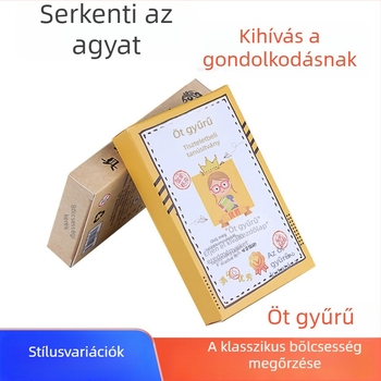 Fém öt láncos Luban zár puzzle — agyfejlesztő oktató játék, 7–14 éveseknek