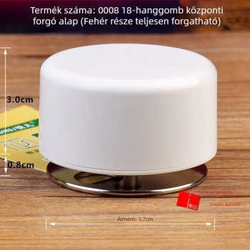 18-hangú zenedoboz kézzel hajtható mechanizmussal, modern minimalista műanyag alap, testreszabható és nyomtatott logó