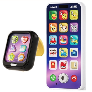 Fejlesztő játék: Szimulált mobiltelefonos óra érintőképernyővel és fényképezési funkcióval; Anyag: Műanyag; Tápellátás: Li-ion akkumulátor; Memória: Memória nélküli; 4–6 éveseknek