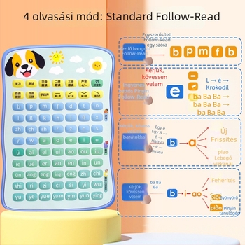 Gyerekeknek szóló pont-olvasó toll – zenei funkció, offline működés, műanyag test, lítium elem, 4–6 éveseknek