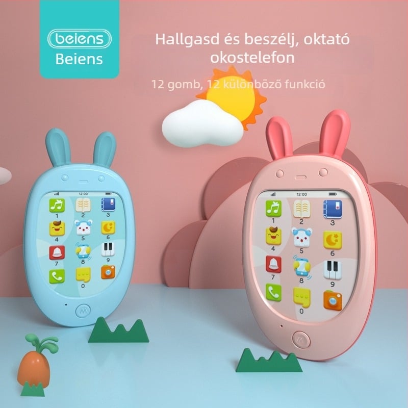 Bainsch Baba Telefon Játék – Érintőképernyő, Felvétel, Szülő-gyermek interakció, Zene és Hang, Lítium-akkumulátorral működik, 0–3 éveseknek