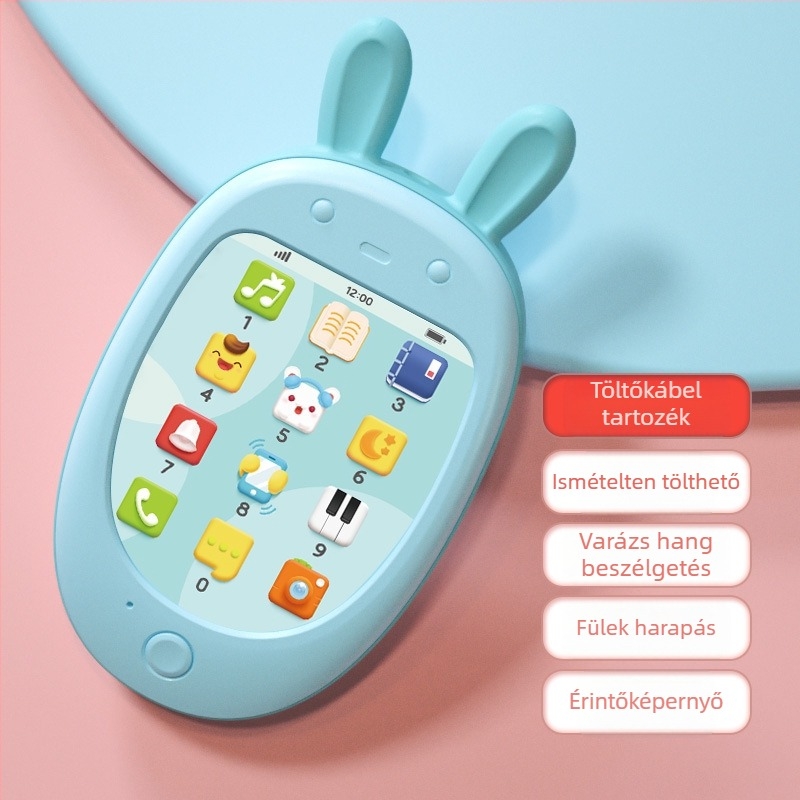 Bainsch Baba Telefon Játék – Érintőképernyő, Felvétel, Szülő-gyermek interakció, Zene és Hang, Lítium-akkumulátorral működik, 0–3 éveseknek