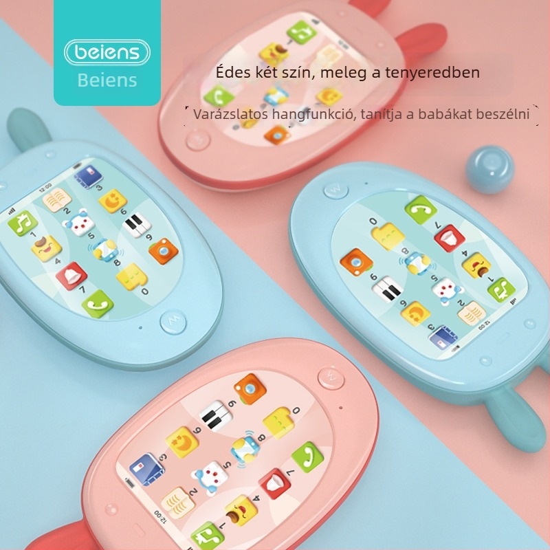 Bainsch Baba Telefon Játék – Érintőképernyő, Felvétel, Szülő-gyermek interakció, Zene és Hang, Lítium-akkumulátorral működik, 0–3 éveseknek