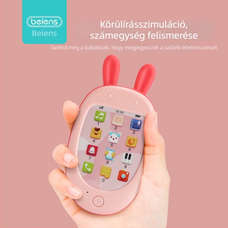 Bainsch Baba Telefon Játék – Érintőképernyő, Felvétel, Szülő-gyermek interakció, Zene és Hang, Lítium-akkumulátorral működik, 0–3 éveseknek