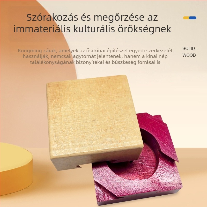 Fából készült Kongming/Luban Lock kirakós doboz – Broadcom márka; Anyag: Fa; Funkció: Kirakós; Kategória: Kongming Lock/Luban Lock; Testreszabás: Igen