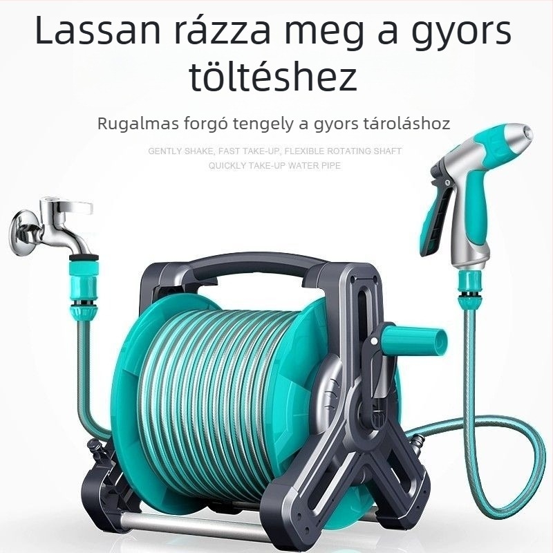 Multifunkcionális magasnyomású vízpisztoly készlet, modell M1, PVC burkolat; 3-6 m-es sugár; háztartási kertészkedéshez, autómosáshoz és növények öntözéséhez