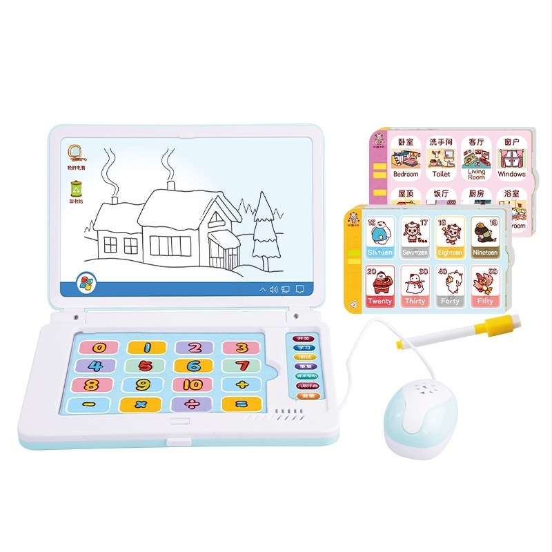 Gyermekeknek szánt tanuló gép kártyaolvasóval, projekcióval és rajztáblával; memória 1 GB-ig; működik hagyományos száraz elemekről; 4–6 éveseknek.