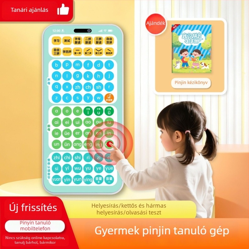 Okos zseb Pinyin tanuló- és gyakorló eszköz óvodások és korai első osztályosok számára — fonetika gyakorló tabletta