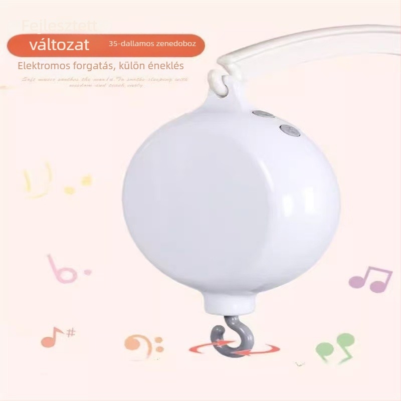 Forgó zenélő doboz babáknak Montessori tartóval, fémből; ideális születésnapi ajándék osztálytárs számára karácsonyra