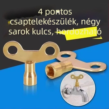 Négyszögletes csapkulcs, teljes réz anyagból, Juntao Bathroom márka, modern minimalist stílus, modell 6666