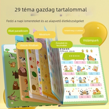 Beszélő Kognitív Enciklopédia – kínai–angol kétnyelvű hangoskönyv óvodásoknak (4–6 évesek, papíralapú játék, memóriával nem rendelkező, elemes tápellátás)