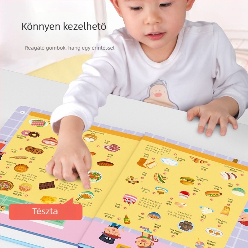 Beszélő Kognitív Enciklopédia – kínai–angol kétnyelvű hangoskönyv óvodásoknak (4–6 évesek, papíralapú játék, memóriával nem rendelkező, elemes tápellátás)