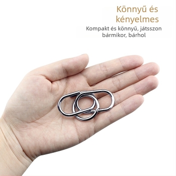 Kilenc gyűrűs puzzle, vasból készült, 32 darabos készlet, logó testreszabás elérhető, 7–14 évesek számára