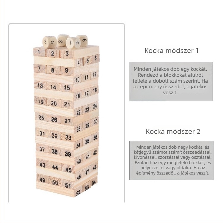 Fából készült logikai fejlesztő puzzle, 7–14 éveseknek, lehetőség OEM logó testreszabásra