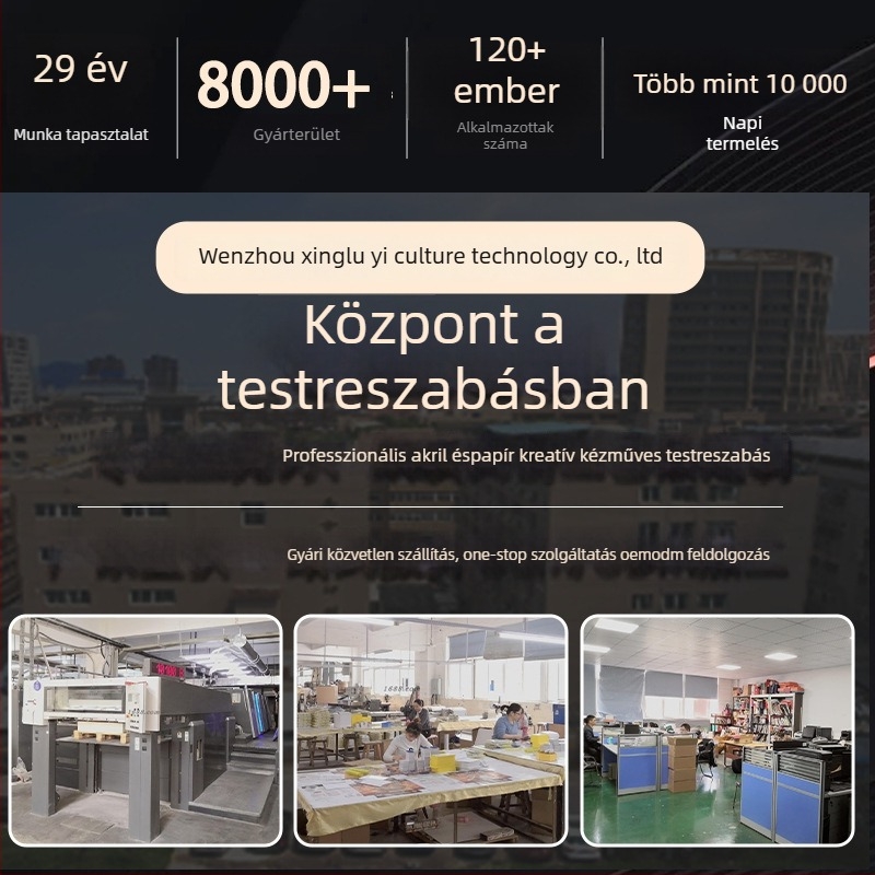 Akril zenedoboz – testreszabható, kézi hajtású DIY ajándék dekoráció logónyomtatással