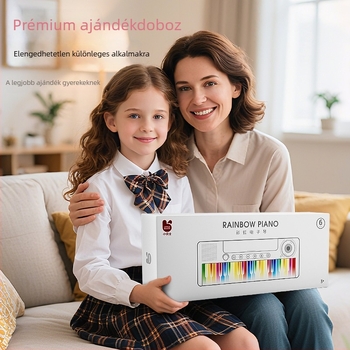 37-billentyűs elektronikus zongora gyerekeknek, kezdőknek – műanyag test; 4–6 éveseknek megfelelő; csomagolás: doboz; videó útmutató elérhető