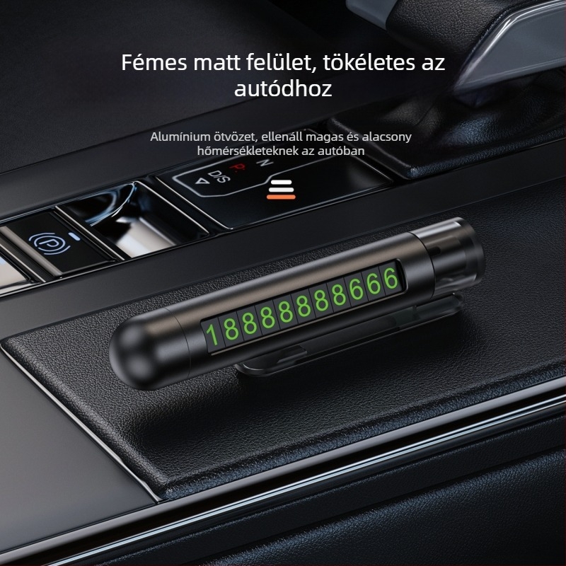 Tedma Autó Biztonsági Kalapács 3–in–1: Ablakbetörő, Parkoló szám tábla és Övcsat – Cink-ötvözet, fém + műanyag, testre szabható