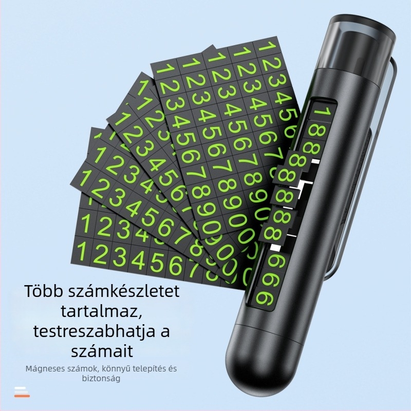 Tedma Autó Biztonsági Kalapács 3–in–1: Ablakbetörő, Parkoló szám tábla és Övcsat – Cink-ötvözet, fém + műanyag, testre szabható