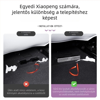 Xiaopeng P7/P7+ légkivezető védőfedél rozsdamentes acélból; OEM testreszabás; logó nyomtatás elérhető; határokon átívelő export