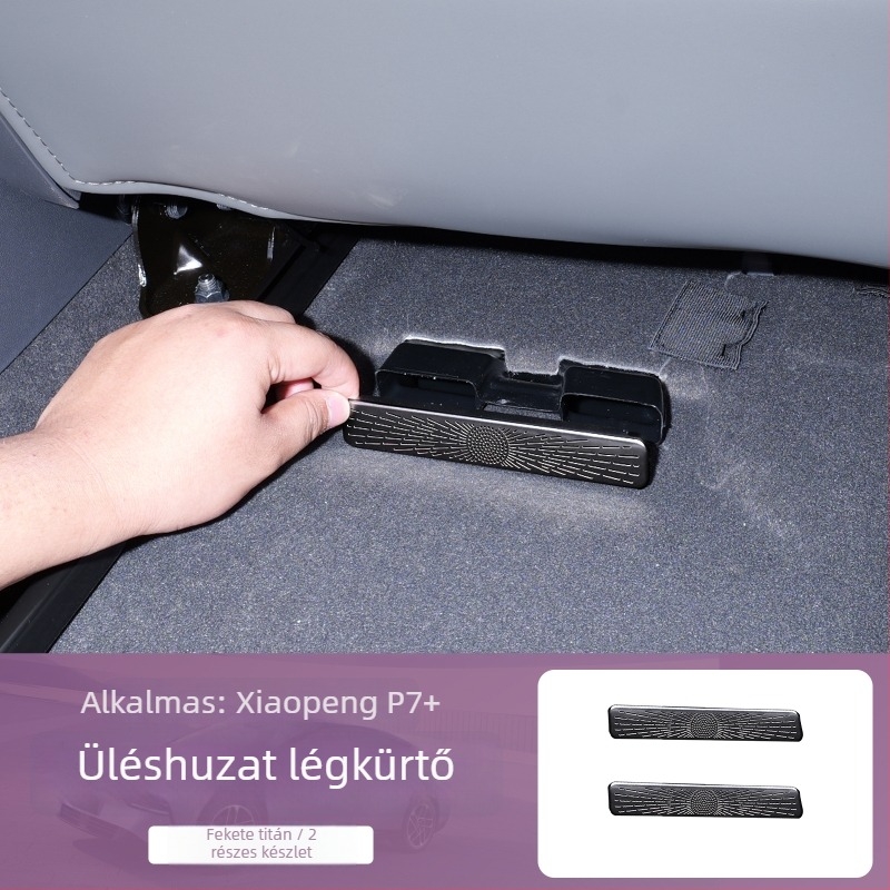 Xiaopeng P7/P7+ légkivezető védőfedél rozsdamentes acélból; OEM testreszabás; logó nyomtatás elérhető; határokon átívelő export