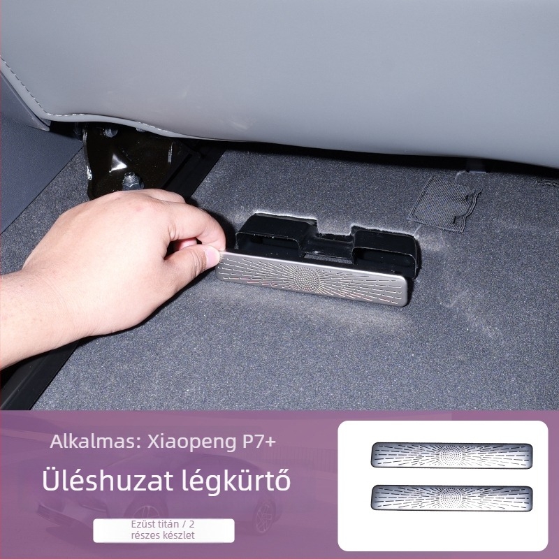 Xiaopeng P7/P7+ légkivezető védőfedél rozsdamentes acélból; OEM testreszabás; logó nyomtatás elérhető; határokon átívelő export
