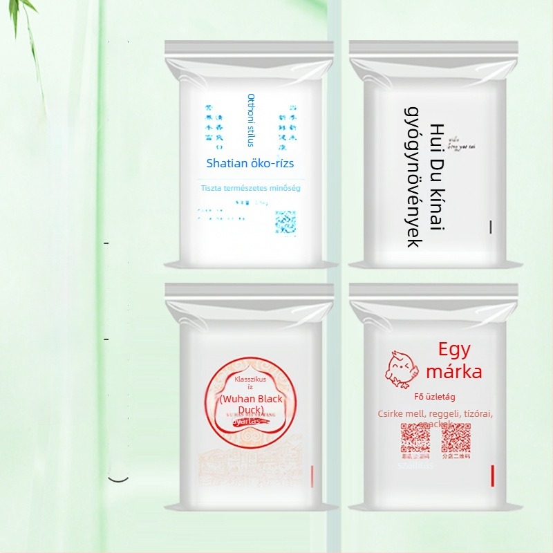 5 mil átlátszó önzáró PE ZIP zacskó élelmiszer csomagoláshoz, testre szabható zárási hossz