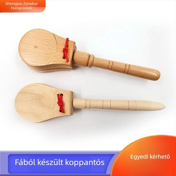 Bükkfa hanglemez – gyermekbarát fa ütőhangszer kiegészítő, fehér dobozos csomagolás