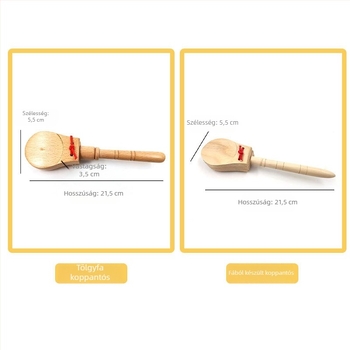 Bükkfa hanglemez – gyermekbarát fa ütőhangszer kiegészítő, fehér dobozos csomagolás