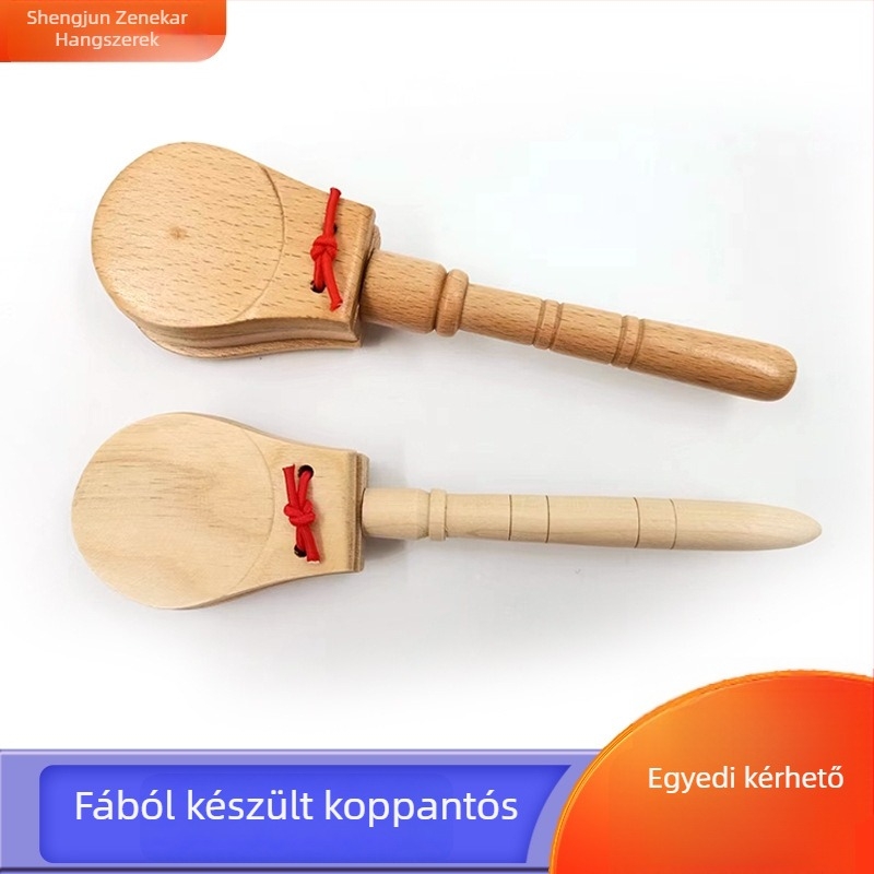 Bükkfa hanglemez – gyermekbarát fa ütőhangszer kiegészítő, fehér dobozos csomagolás