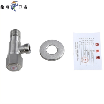 DZ-1921 304 rozsdamentes acél szögletes vízcsap konyha és fürdőszobákhoz, menetes csatlakozás, működő nyomás 0,8 MPa, belső átmérő 15 mm